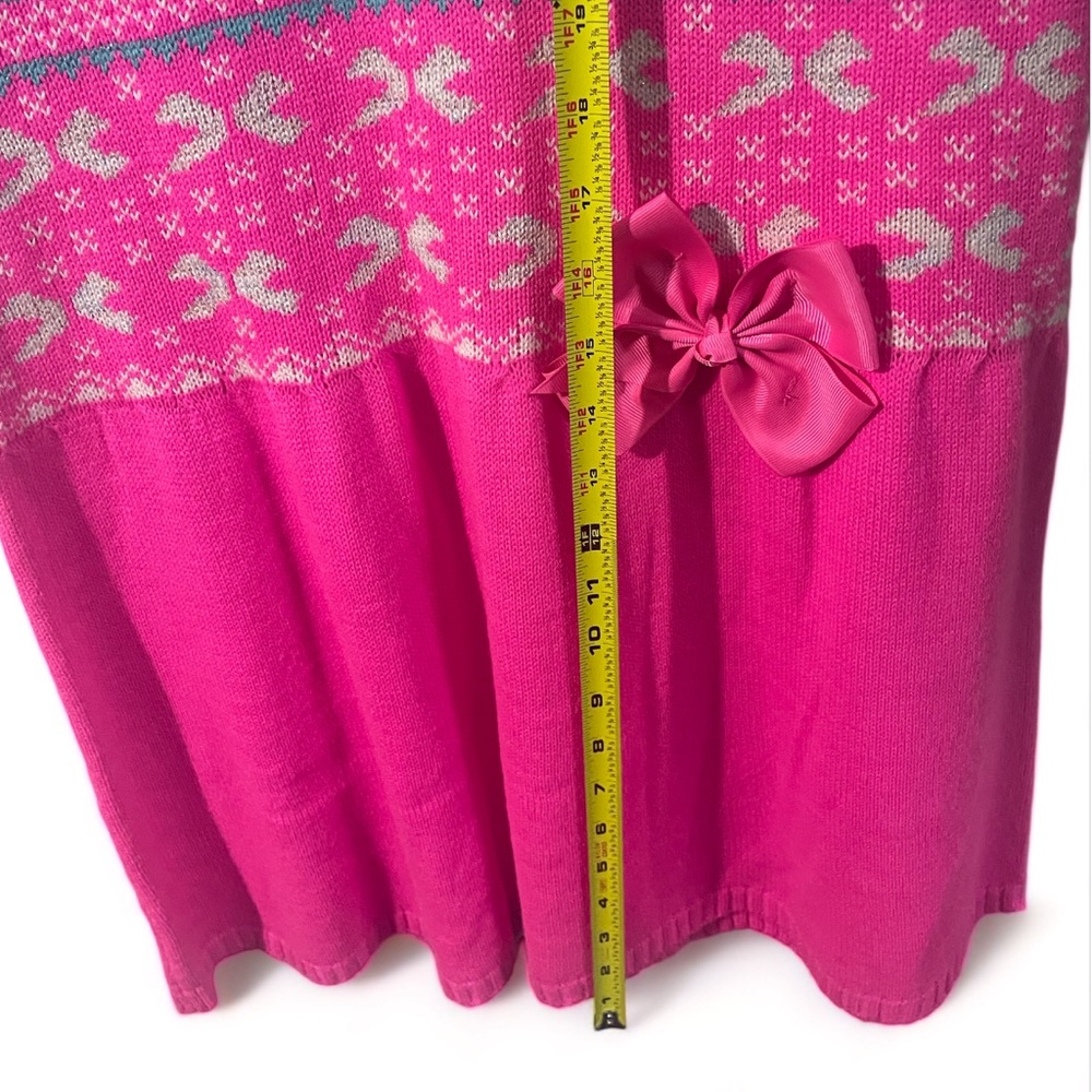 nickelodeon JoJo Siwa Girls Pink Short Sleeve Bow Sweater Dress Size XL/XG14-16 - Picture 12 of 13